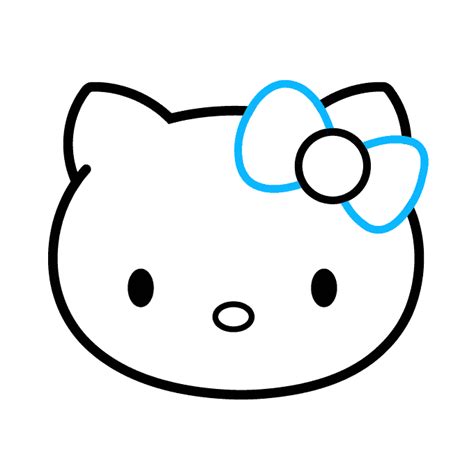 how to draw hello kitty face.